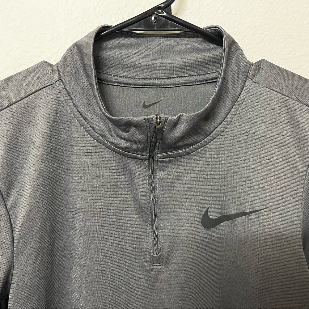 Nike Gray Quarter-Zip Pullover - Picture 2 of 4